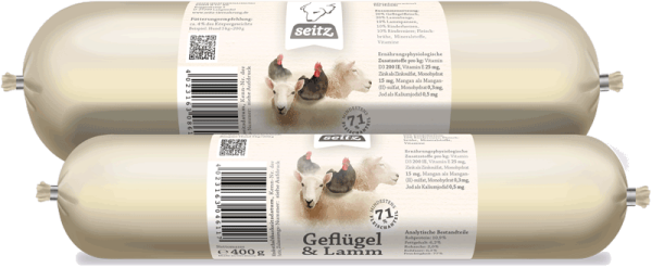 GEFLÜGEL & LAMM SEITZ Feuchtfutter in Würsten 800g