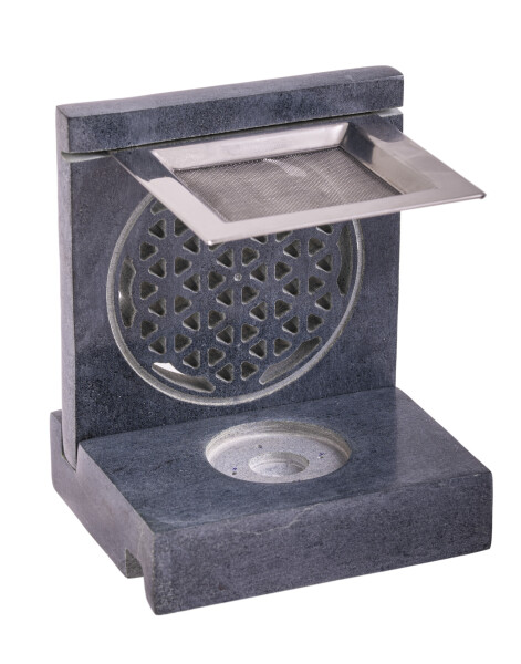 Flower of life sieve vessel made of soapstone