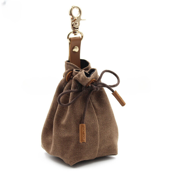 Canvas treat bag with drawstring